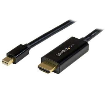StarTech.com Mini DisplayPort to HDMI Adapter Cable - 5,0m (15 ft.) - 4K 30Hz - Videokabel - DisplayPort / HDMI - HDMI Type A (M) bis Mini DisplayPort (M) - 5,0m - Schwarz - 4K support (MDP2HDMM5MB) 