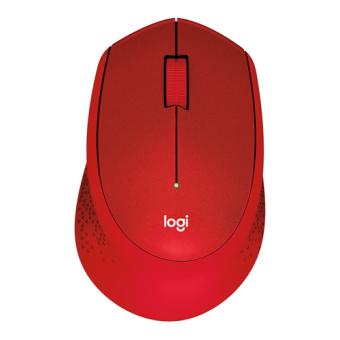 Logitech M330 SILENT PLUS - Maus - 3 Tasten - drahtlos - 2,4 GHz - kabelloser Empfnger (USB) - Rot (910-004911) 