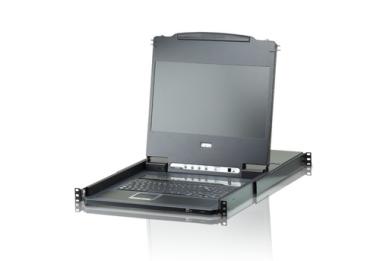 ATEN CL6708MW - KVM-Konsole mit KVM-Switch - 8 Anschlsse - USB - 43,9 cm (17.3 Zoll) - Rack - einbaufhig - 1920 x 1080 - DVI-I - 1U (CL6708MW D) 