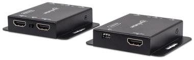 MANHATTAN HDMI over Ethernet Extender Kit Signalverstaerker 1080p bis zu 50 m ueber ein Cat6-Netzwerkkabel lokaler HDMI Ausgang 