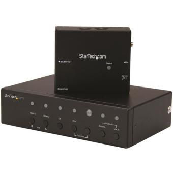 STARTECH.COM Multi-Input HDBaseT Extender mit eingebautem Switch - DisplayPort, VGA und HDMI over CAT5/ CAT6 - bis zu 4K -  70m 