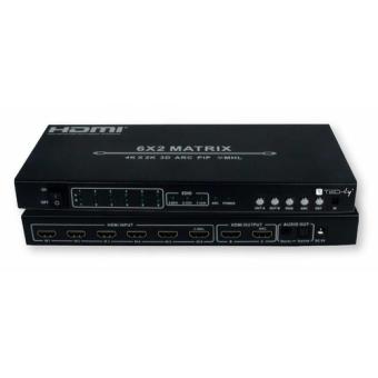 Techly Matrix Switch HDMI 6x2 4K UHD 3D 