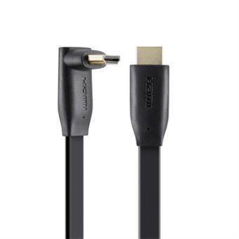 Belkin - HDMI mit Ethernetkabel - HDMI (M) gewinkelt bis HDMI (M) - 2 m - flach 