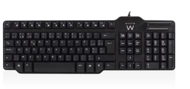 Ewent EW3250 USB AZERTY Belgisch Schwarz Tastatur (EW3250) 