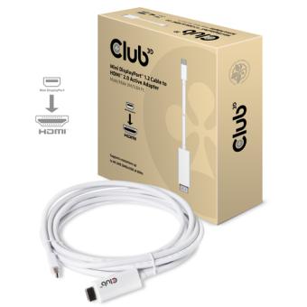 Club 3D CAC-1173 - Videoanschlu - DisplayPort / HDMI - Mini DisplayPort (M) bis HDMI (M) - 3 m (CAC-1173) 