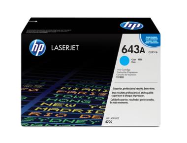 HP Toner Q5951A (643A) - Cyan - Kapazitt: 10.000 Seiten (Q5951A) 