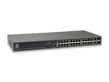 LevelOne Switch 26x GE GEP-2682      2xGSFP     370W 24xPoE 