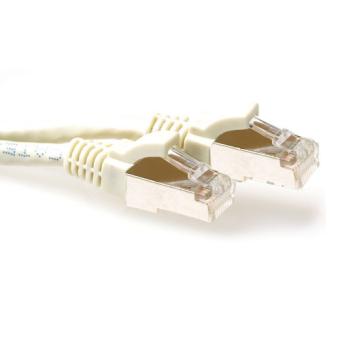 ACT Ivory 20 meter LSZH SFTP CAT6A patch cable snagless with RJ45 connectors. Cat6a s/ftp lszh sng iv 20.00m (FB7420) 