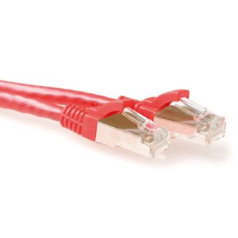 ACT Red 30 meter LSZH SFTP CAT6A patch cable snagless with RJ45 connectors. Cat6a s/ftp lszh sng rd 30.00m (FB7530) 