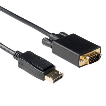 ACT 2 metre Conversion cable DisplayPort male to VGA male. Length: 2 m Dp male - vga male 2.00m (AK3999) 