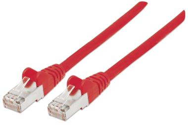 Intellinet - Patch-Kabel - RJ-45 (M) bis RJ-45 (M) - 30,0m - SFTP, PiMF - CAT 6 - halogenfrei, geformt, ohne Haken, verseilt - Rot (736060) 