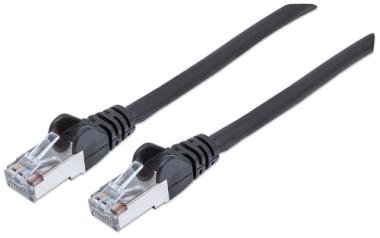 Intellinet - Patch-Kabel (DTE) - RJ-45 (M) bis RJ-45 (M) - 30,0m - SFTP - CAT 6a - IEEE 802,3af - halogenfrei, geformt, ohne Haken - Schwarz (318846) 