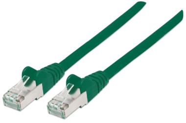 Intellinet - Patch-Kabel (DTE) - RJ-45 (M) bis RJ-45 (M) - 30,0m - SFTP, PiMF - CAT 6a - IEEE 802,3af - halogenfrei, geformt, ohne Haken - grn (350686) 