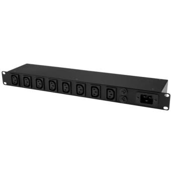 StarTech.com 8 Port Rackmount PDU mit C13 Anschlssen - 16 A - 3,0mStromkabel (CEE7/7) - 1HE Server Rack Distribution Unit - Stromverteilungseinheit (Rack - einbaufhig) - Wechselstrom 110-240 V - 3840 VA - 1-phasig - Eingabe, Eingang IEC 60320 C20 16A -  