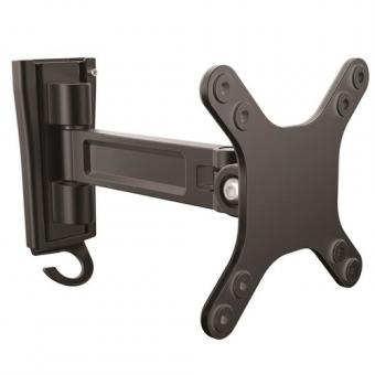 StarTech.com Monitorarm fr Wandmontage - Ein Gelenk - Fr VESA Monitore / Flachbild TV fr bis zu 68,60cm (27 Zoll)  (15Kg) - Monitor Wandhalterung - Verstellbarer Arm (Befestigungsplatte) fr Monitor/flaches Paneel - Aluminium - Schwarz - Bildschirmgr 