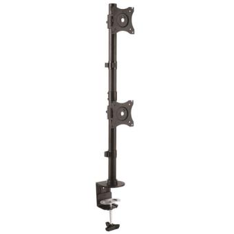 StarTech.com Vertikale Dual Monitorhalterung - Stahl - Fr VESA Monitore bis zu 68,60cm (27 Zoll)  (10Kg) - Verstellbare zweifach Monitorhalterung - Tischhalterung fr 2 Monitore - stabiler Stahl - Schwarz - Bildschirmgre: 33-68.6 cm (13 Zoll-27 Zoll) 