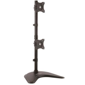 StarTech.com Vertikale Dual Monitorhalterung - Heavy Duty Stahl - Fr VESA Monitore bis zu 68,60cm (27 Zoll)  - Verstellbarer zweifach Moniotrstnder - Aufstellung fr 2 Monitore - stabiler Stahl - Schwarz - Bildschirmgre: 33-68.6 cm (13 Zoll-27 Zoll) - 