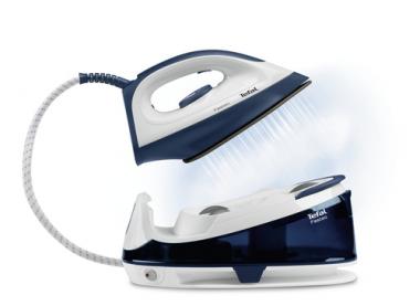 Tefal Fasteo SV6040 2200W 1.2l Keramik-Bgelsohle Blau - Wei Dampfbgelstation (SV 6040 EO) 