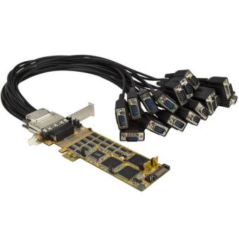StarTech.com 16 Port PCI Express Seriell Karte - Low Profile - High Speed PCIe Seriell Karte mit 16 DB9 RS232 Ports - Erweiterungsmodul - PCIe 1.1 Low-Profile - RS-232 x 2 - Gelb 
