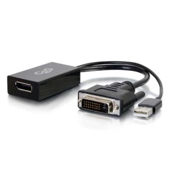 C2G DVI to DisplayPort Adapter Converter - Videokonverter - DVI - Schwarz 