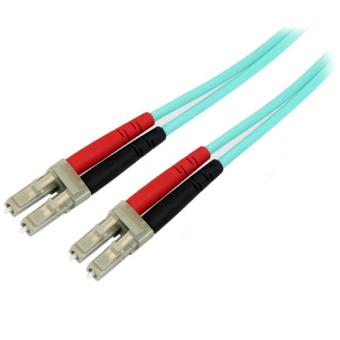 StarTech.com 5,0mAqua OM4 Duplex Multimode Fiber Optic Cable- 50/125 - LC/LC - Netzwerkkabel - LC Multi-Mode (M) bis LC Multi-Mode (M) - 5,0m - Glasfaser - 50/125 Mikrometer - OM4 - Aquamarin (450FBLCLC5) 