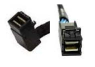 Intel mSAS-HD Cable Kit AXXCBL650HDHRT - Internes SAS-Kabel - 4x Mini SAS HD (SFF-8643) (M) gerade bis 4x Mini SAS HD (SFF-8643) (M) rechtwinklig - 65 cm (Packung mit 2) 