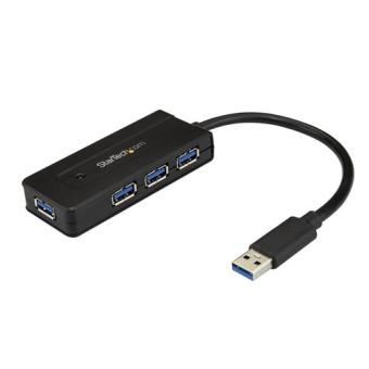 StarTech.com USB3.0 Hub 4 Port - mit Ladeanschluss - inkl. Netzteil - USB Port Erweiterung - USB Splitter - Hub - 4 x SuperSpeed USB3.0 - Desktop (ST4300MINI) 