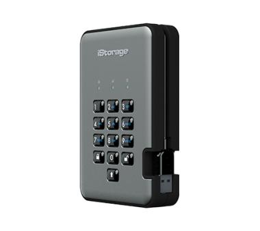 iStorage diskAshur PRO 2 - Festplatte - verschlsselt - 5 TB - extern (tragbar) - USB 3.1 - FIPS 197, 256-bit SHA, 256-bit AES-XTS 