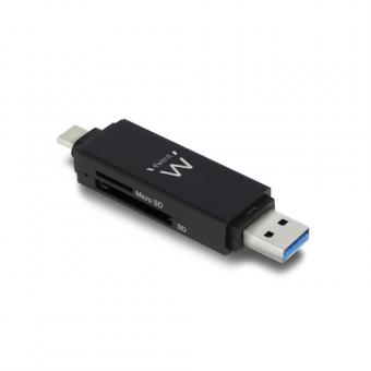 Eminent Ewent EW1075 - Kartenleser (SD, TransFlash, microSD, SDHC, microSDHC, SDXC, microSDXC) - USB 3,1 Gen 1 / USB-C (EW1075) 
