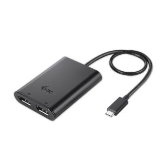 I-TEC USB C auf Dual DisplayPort VideoAdapter 2x DisplayPort 4K Ultra HD kompatibel mit Thunderbolt 3 