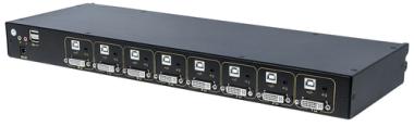 INTELLINET Modularer 8-Port KVM-Switch mit DVI-Schnittstelle - zur Verwendung mit Rackmount LCD-Konsole 508117(507912) 