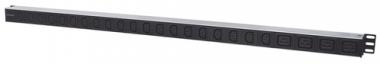 Intellinet - Stromverteilungseinheit (Rack - einbaufhig) - WS 110-250 V - Eingabe, Eingang IEC 60320 C14 - Ausgangsbuchsen: 24 - 48,3 cm (19 Zoll) - 2 m (163675) 