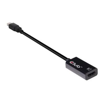 Club3D CAC-1180 Mini DisplayPort 1.4 auf HDMI 2.0a HDR aktiv MiniDisplayPort Stecker auf  HDMI Buchse schwarz 