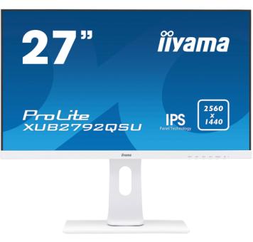 Iiyama ProLite XUB2792QSU-W1 - LED-Monitor - 68.5 cm (27 Zoll) - 2560 x 1440 - IPS - 350 cd/m - 1000:1 - 5 ms - HDMI, DVI, DisplayPort - Lautsprecher - wei 