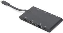DIGITUS DA-70865 - Docking Station - USB-C - VGA - GigE 