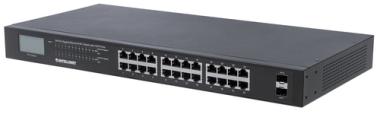 Intellinet PoE+ Switch 24-Port Gigabit mit 2 SFP-Ports 370W 