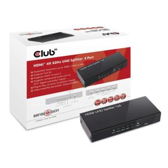 Club 3D SenseVision CSV-1380 - Video-/Audio-Splitter - 4 x HDMI 