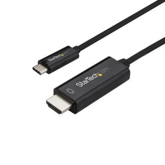 StarTech CDP2HD1MBNL USB-C Adapterkabel USB-C Stecker (DP Alt) auf HDMI 2.0 Stecker, 1m, schwarz 