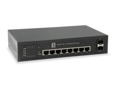 LevelOne Switch 10x GE GEP-1023W90   2xGSFP      90W  8xPoE 