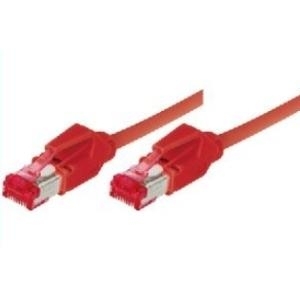 Patchkabel S/FTP, PiMF, Cat 6, rot, 30,0 m Halogenfrei, mit Leoni-Kabel und Hirosesteckern TM21 (bisherige Bezeichnung S/STP) (73630R) 
