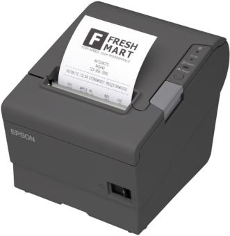 Epson TM-T88V Quittungsdrucker monochrom USB seriell grau inkl. Netzteil Kabel 