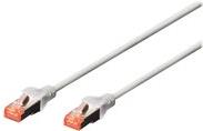 DIGITUS Professional - Patch-Kabel - RJ-45 (M) bis RJ-45 (M) - 5,0m - SFTP, PiMF - CAT 6e - IEEE 802,3 - halogenfrei, geformt, ohne Haken - Grau (Packung mit 10) (DK-1644-050-10) 