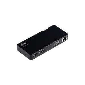 I-TEC USB 3.0 Advance Travel Docking Station HDMI oder VGA Full HD+ 2048x1152, 1xUSB3.0, Gigabit Ethernet, fuer Notebook Tablet 