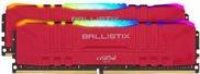Crucial Ballistix RGB - DDR4 - 32 GB: 2 x 16 GB - DIMM 288-PIN - 3200 MHz / PC4-25600 - CL16 - 1.35 V - ungepuffert - non-ECC - Rot (BL2K16G32C16U4RL) 