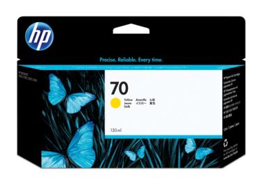 HP 70 Original Tinte gelb Standardkapazitt 130ml 1er-Pack mit Vivera Tinten 