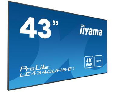 Iiyama ProLite LE4340UHS-B1 - 109 cm (43 Zoll) Klasse (108 cm (42.5 Zoll) sichtbar) LED-Display - Digital Signage - Android - 4K UHD (2160p) 3840 x 2160 - mattschwarz 