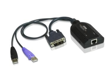 ATEN KA7166 - Tastatur- / Video- / Maus- (KVM-) Kabel - RJ-45 (W) - USB Typ A, 4-polig, DVI-D (M) - 9,1 cm (KA7166) 