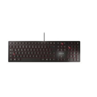 CHERRY KC 6000 slim - Tastatur - USB - Englisch (USA) mit EURO-Symbol - Schwarz (JK-1600EU-2) 