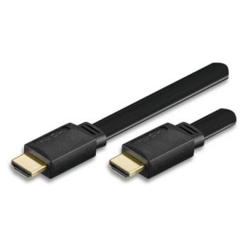 High Speed HDMI with Ethernet Kabel, Flachkabel, schwarz, 15m (ICOC-HDMI-FE-150) 