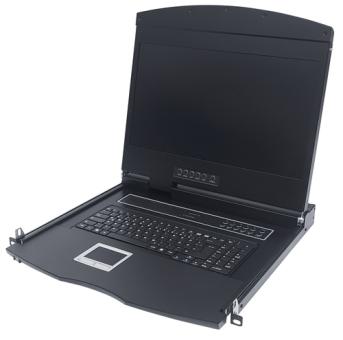 Intellinet - KVM-Konsole - PS/2, USB - Englisch - US - 48,3 cm (19 Zoll) - Rack - einbaufhig - 1920 x 1080 Full HD (1080p) - 250 cd/m - 1000:1 - 1U (507745) 